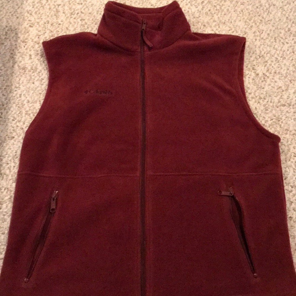 Columbia Red Fleece Vest